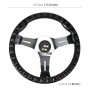 Модифицирован автомобиль 33,5 см метал + ABS Racing Sport Horn Button Haleve (черный белый)