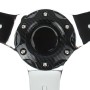 Модифицирован автомобиль 33,5 см метал + ABS Racing Sport Horn Button Haleve (черный белый)