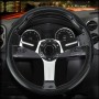 Модифицирован автомобиль 33,5 см метал + ABS Racing Sport Horn Button Haleve (черный белый)