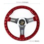 Car Modified 33.5cm Metal + ABS Racing Sport Horn Button Steering Wheel(Red)