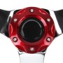 Car Modified 33.5cm Metal + ABS Racing Sport Horn Button Steering Wheel(Red)