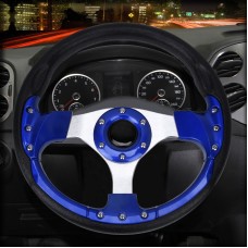 Модифицированный автомобиль гоночный спортивный рулевой руль кнопки, диаметр: 32 см (синий)