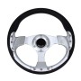 Модифицированный автомобиль гоночный спортивный рулевой руль кнопки, диаметр: 32 см (серебро)