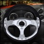 Car Modified Racing Sport Horn Button Steering Wheel, Diameter: 32cm(Silver)