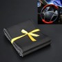 Car Genuine Leather Hand-stitched Adaptation Steering Wheel Cover(Black)