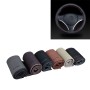 Car Universal Genuine Leather Hand-stitched Steering Wheel Cover(Beige)