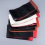 Car Universal Genuine Leather Hand-stitched Steering Wheel Cover(Black Red)