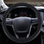 Crocodile Texture Universal Rubber Car Steering Wheel Cover Sets Four Seasons General (Black)