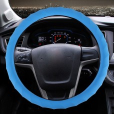 Distorted Lines Texture Universal Rubber Car Steering Wheel Cover Sets Four Seasons General (Blue)