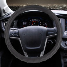 Universal Car Wave Matte Leather + хлопковое рулевое колесо, диаметр: 38 см (черный)