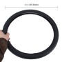 Knit Weave Texture Universal Leather Car Steering Wheel Cover Sets Four Seasons General (Black)