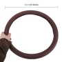 Knit Weave Texture Universal Leather Car Steering Wheel Cover Sets Four Seasons General (Wind Red)