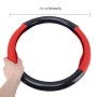 Universal PU Leather Red and Black Car Steering Wheel Cover Sets Four Seasons General