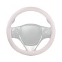 Universal Car Genuine Leather Embossing Steering Wheel Cover, Diameter: 38cm(Beige)