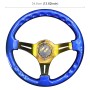 Красочный модифицированный гоночный спортивный рулевой руль на кнопку рога, диаметр: 34,6 см (синий цвет)