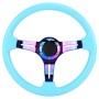 Красочный модифицированный модифицированный гоночный спортивный рулевой руль на кнопке, диаметр: 34,6 см (небо синий)