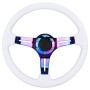 Красочное модифицированное гоночное гоночное рулевое рулевое колесо, диаметр: 34,6 см (белый)