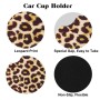 4 in 1 Universal Car Leopard Steering Wheel Cover + Keychain Cover