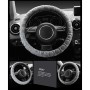 Car Universal Short Plush Warm Anti-skid Steering Wheel Cover, Adaptation Steering Wheel Diameter: 38cm (Grey)