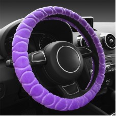 Car Universal Short Plush Warm Anti-skid Steering Wheel Cover, Adaptation Steering Wheel Diameter: 38cm (Purple)