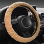 Car Universal Short Plush Warm Anti-skid Steering Wheel Cover, Adaptation Steering Wheel Diameter: 38cm (Beige)