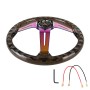 Car Universal Colorful Metal Crystal Anti-skid Steering Wheel Cover, Adaptation Steering Wheel Diameter: 38cm (Black)