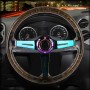 Car Universal Colorful Metal Crystal Anti-skid Steering Wheel Cover, Adaptation Steering Wheel Diameter: 38cm (Black)