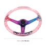 Автомобиль универсальный красочный металлический кристаллический антискридный рулевой крышку, диаметр адаптационного рулевого колеса: 38 см (розовый)