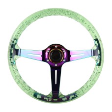 Car Universal Colorful Metal Crystal Anti-skid Steering Wheel Cover, Adaptation Steering Wheel Diameter: 38cm (Green)