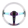 Car Universal Colorful Metal Crystal Anti-skid Steering Wheel Cover, Adaptation Steering Wheel Diameter: 38cm (Transparent)