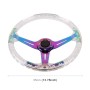 Car Universal Colorful Metal Crystal Anti-skid Steering Wheel Cover, Adaptation Steering Wheel Diameter: 38cm (Transparent)