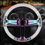 Car Universal Colorful Metal Crystal Anti-skid Steering Wheel Cover, Adaptation Steering Wheel Diameter: 38cm (Transparent)