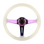 Car Universal Colorful Metal Crystal Anti-skid Steering Wheel Cover, Adaptation Steering Wheel Diameter: 38cm (White)