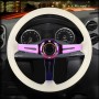Car Universal Colorful Metal Crystal Anti-skid Steering Wheel Cover, Adaptation Steering Wheel Diameter: 38cm (White)