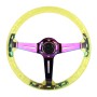 Car Universal Colorful Metal Crystal Anti-skid Steering Wheel Cover, Adaptation Steering Wheel Diameter: 38cm (Yellow)