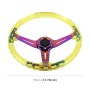 Автомобиль универсальный красочный металлический кристаллический антискридный рулевой крышку, диаметр рулевого колеса адаптации: 38 см (желтый)