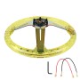 Car Universal Colorful Metal Crystal Anti-skid Steering Wheel Cover, Adaptation Steering Wheel Diameter: 38cm (Yellow)