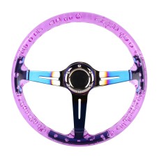 Car Universal Toasted Blue metal Crystal Anti-skid Steering Wheel Cover, Adaptation Steering Wheel Diameter: 38cm (Purple)