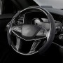 Car Universal Suede Steering Wheel Cover (Black)