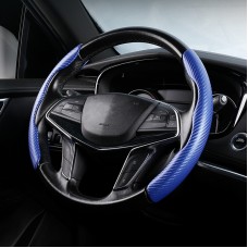 Автомобиль универсальный углеродное волокно текстуру кожа рулевого колеса (синий)