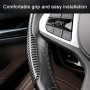 Car Universal Carbon Fiber Steering Wheel Cover (Black)