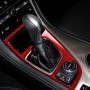 Car Carbon Fiber Gear Panel Decorative Sticker for Infiniti Q50 2014-2020, Left Drive (Red)