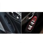 Car Carbon Fiber A Стильская стеклянная стеклянная подъемная панель декоративная наклейка для Infiniti Q50 2014-2020, левый привод (красный)