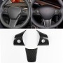 3 PCS Car Carbon Fiber Steering Wheel Decorative Laminated for Tesla Model 3