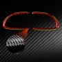 Кнопки рулевого колеса Car Углеродного волокна декоративная наклейка для Infiniti Q50 2014-2020 / Q60 / QX60 (красный)