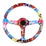 35cm Car Racing Graffiti ABS Steering Wheel(Style 1)