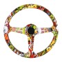 35cm Car Racing Graffiti ABS Steering Wheel(Style 3)