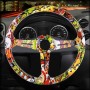 35cm Car Racing Graffiti ABS Steering Wheel(Style 3)