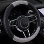 2 PCS  38cm Leather Hemp  Car Steering Wheel Cover Four Seasons General  Car Supplies(Black Gray)