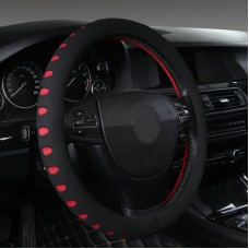 Sports Punched EVA Car Steering Wheel Cover, Size: 38cm(Red)